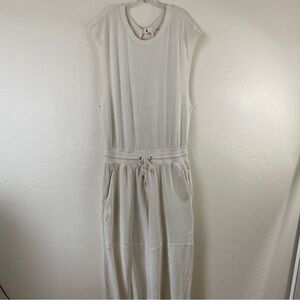 Free People Ivory Sleeveless Jumpsuit